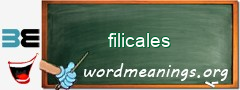 WordMeaning blackboard for filicales